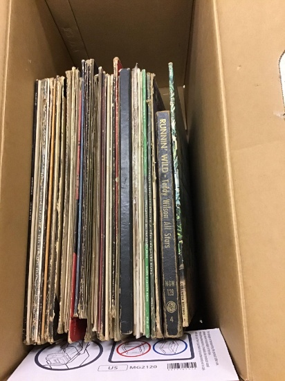 Box of classic albums.
