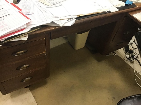 Vintage wooden office desk