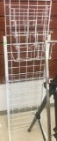 Wire rack display shelf, freestanding, approx 5 foot tall