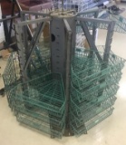 Industrial Rotating wire rack shelf system, w/ adjustable shelves, and heavy duty