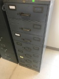 7 drawer filing cabinet, appears to hold index cards