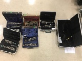 6 Instrument cases, 5 have contents of various instruments for parts or repair