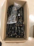 Large Box of various clarinet pieces, for parts or repair