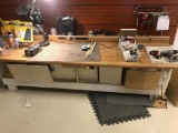 8 foot long workbench, no contents included