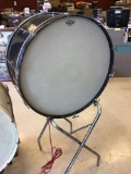 Fort Wayne Indiana Orchestra bass drum 28 inch, with stand, and Nuskyn heads