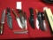 Sheath knives and various wrenches. One knife is missing the sheath
