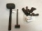 Rubber Mallet, Brass hammer and 4 Stanley Hammer Heads