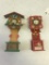 2- Miniature Grandfather clocks, both from Germany, one is Linden, the other unmarked