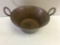 Hammered Copper Pot, with applied handles, 17 inches across the top