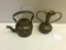 Hammered Brass Vase and Brass Teapot with lid, vase is 7 inches tall