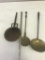 Lot of 3 Copper and Brass Ladles