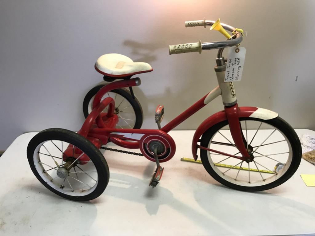 Details about   Murray rare tricycle 1940s-1950s the original chain driven Trike 