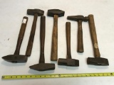 Lot of 7 Mini Sledge Hammers, some vintage