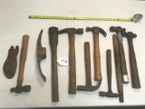 Large lot of assorted hammers and hammer heads