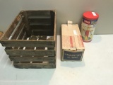 Wooden Crate and Tinker Toy sets