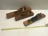 Lot of 3 Wooden Bench planes