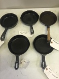 5- #3 Cast Iron Skillets, Wagner, Germany, USA and more