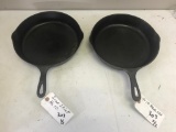 2- #10 Cast Iron Skillets, both made in USA