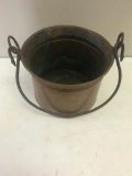 Approx 1 gallon copper bucket with formed handle