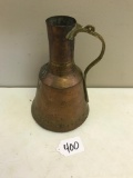 Copper Pitcher with applied brass handle