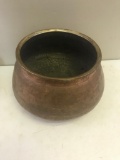 Hammered Copper Planter/ Bowl, 9 inches tall