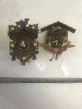 2 Miniature West Germany Cuckoo Clocks
