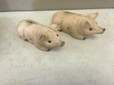 2- Pig Cast Iron Banks