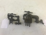 2 Small Bench Mounted Screw Clamps