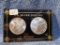 1899O MORGAN DOLLAR & 1999 SILVER EAGLE IN HOLDER BU