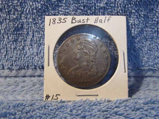 1835 BUST HALF XF