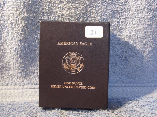 2007 BURNISHED SILVER EAGLE IN BOX BU