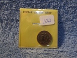 1909S INDIAN HEAD CENT KEY DATE UNC