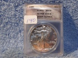 1987 U.S. SILVER EAGLE ANACS MS69