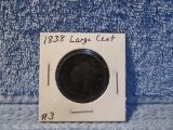 1838 LARGE CENT XF-DAMAGE