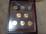 2009 U.S. PRESIDENTIAL DOLLAR 8-PIECE SET IN HOLDER BU