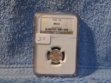 1940 MERCURY DIME NGC MS65