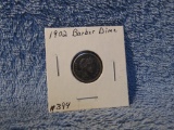 1902 BARBER DIME XF