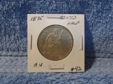 1875 SEATED HALF AU