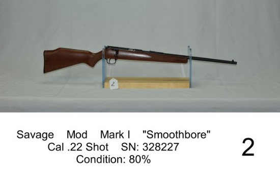 Savage    Mod    Mark I    "Smoothbore"    Cal .22 Shot    SN: 328227    Co