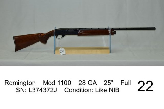 Remington    Mod 1100    28 GA    25"    Full    SN: L374372J    Condition: