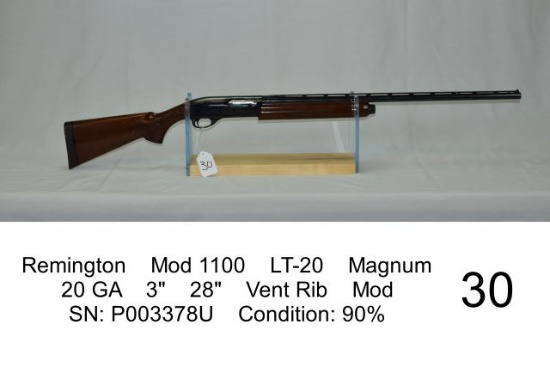 Remington    Mod 1100    LT-20    Magnum    20 GA    3"    28"    Vent Rib