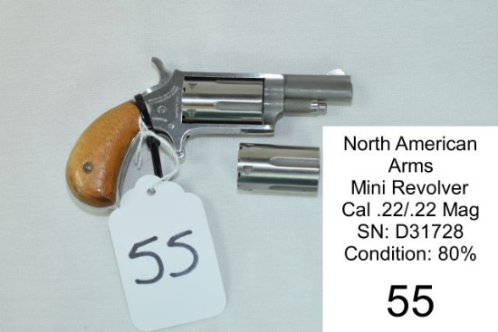 North American Arms    Mini Revolver    Cal .22/.22 Mag    SN: D31728    Co