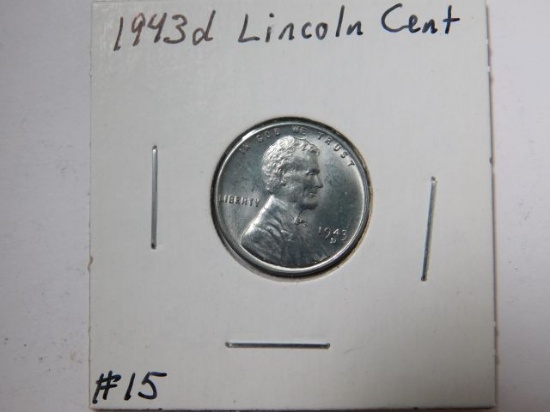 1943D LINCOLN STEEL CENT BU
