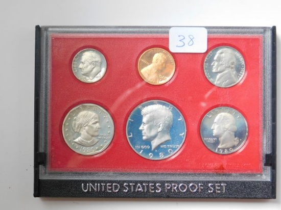 1980 PROOF SET (NO BOX)