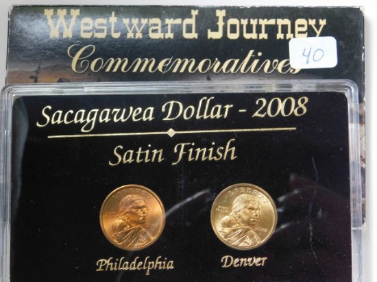 2008 SACAGAWEA DOLLAR SET (SATIN FINISH) IN HOLDER BU