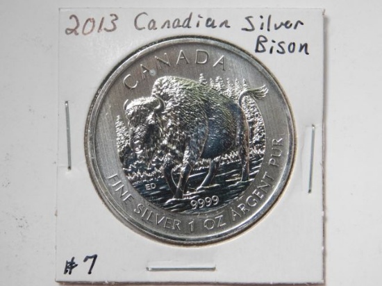 2013 CANADIAN SILVER BISON BU