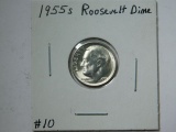 1955S ROOSEVELT DIME BU