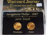 2007 SACAGAWEA DOLLAR SET (SATIN FINISH) IN HOLDER BU