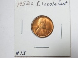 1952S LINCOLN CENT BU RED