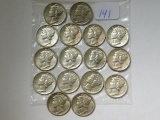 16 MERCURY DIMES AU-UNC